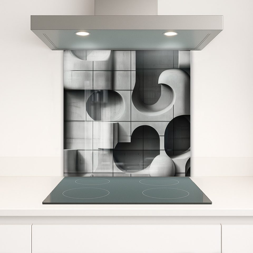 Стъклено гръбче за кухня - Concrete 23
