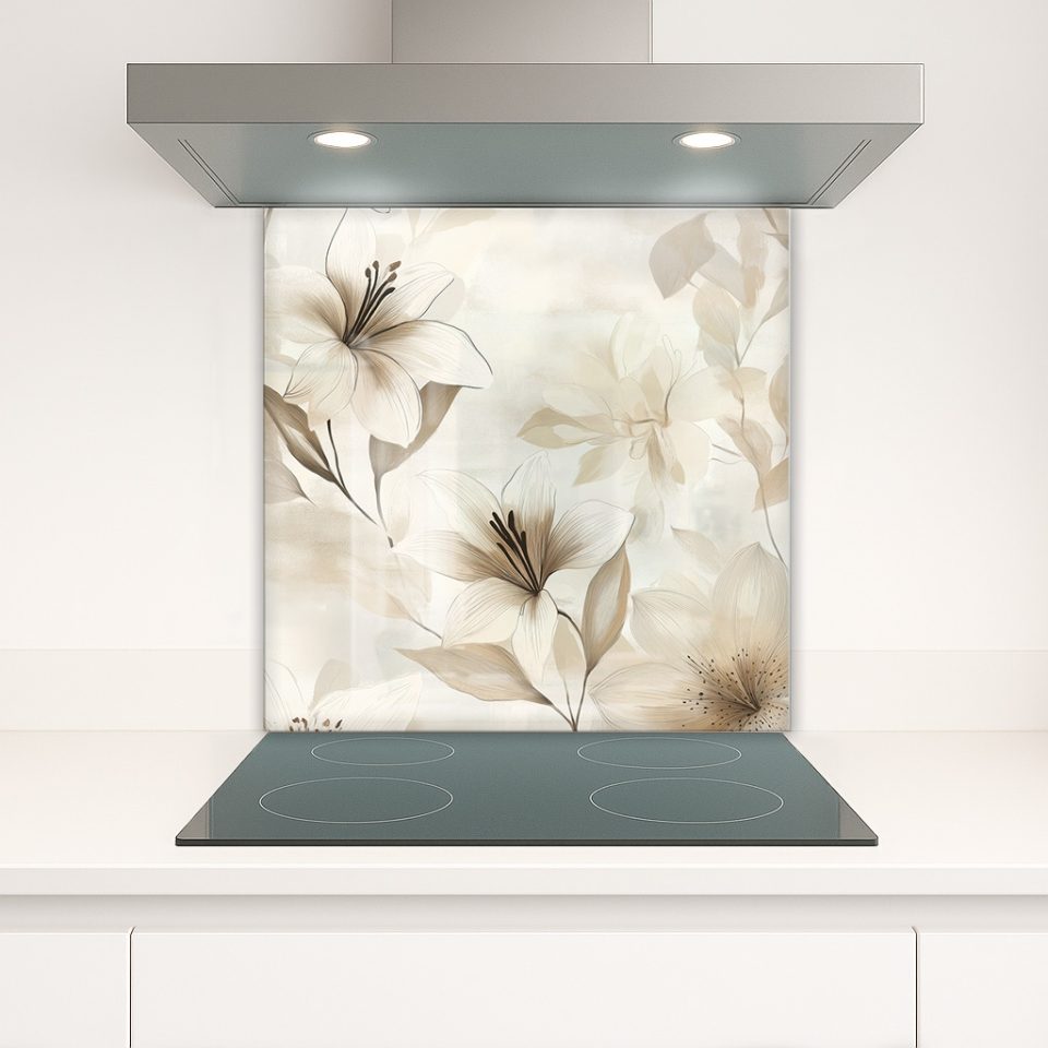 Стъклено гръбче за кухня - Floral 75