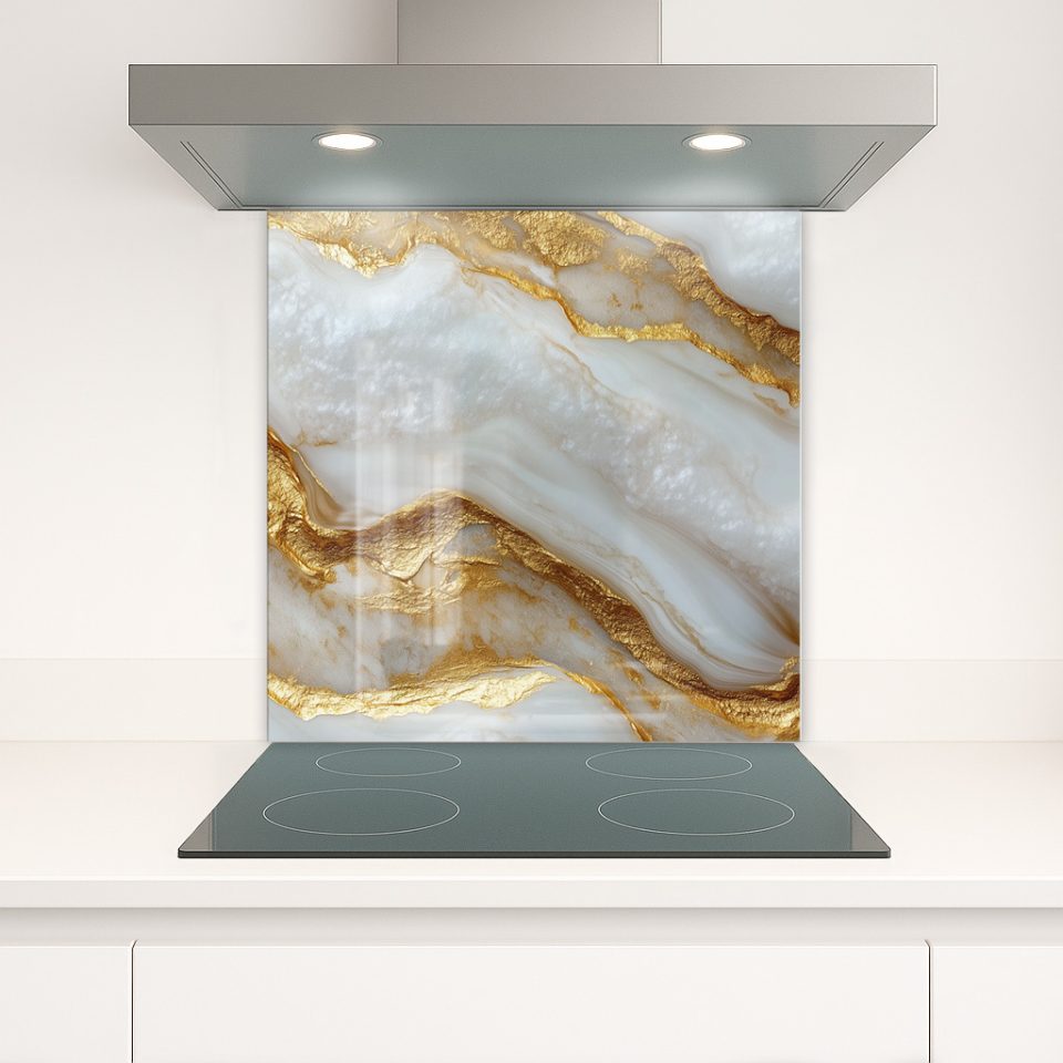 Стъклено гръбче за кухня - Marble 15