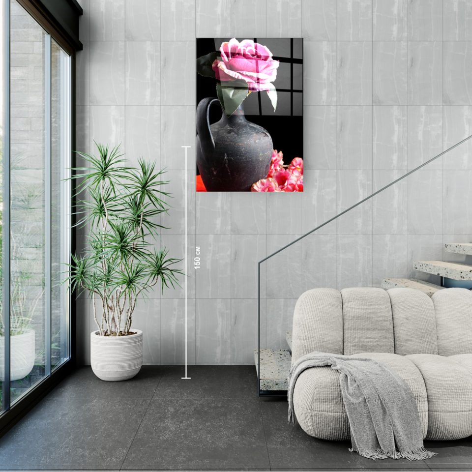 Стъклена картина от J Point Home с размер - 70 х 100 см и дизайн - Botanical 13