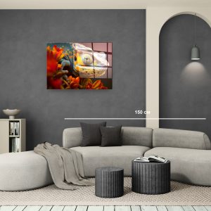 Стъклена картина Chamaleon за хол, спалня или коридор от J Point Home