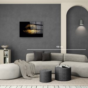Стъклена картина Gold Mistic за хол, спалня или коридор от J Point Home