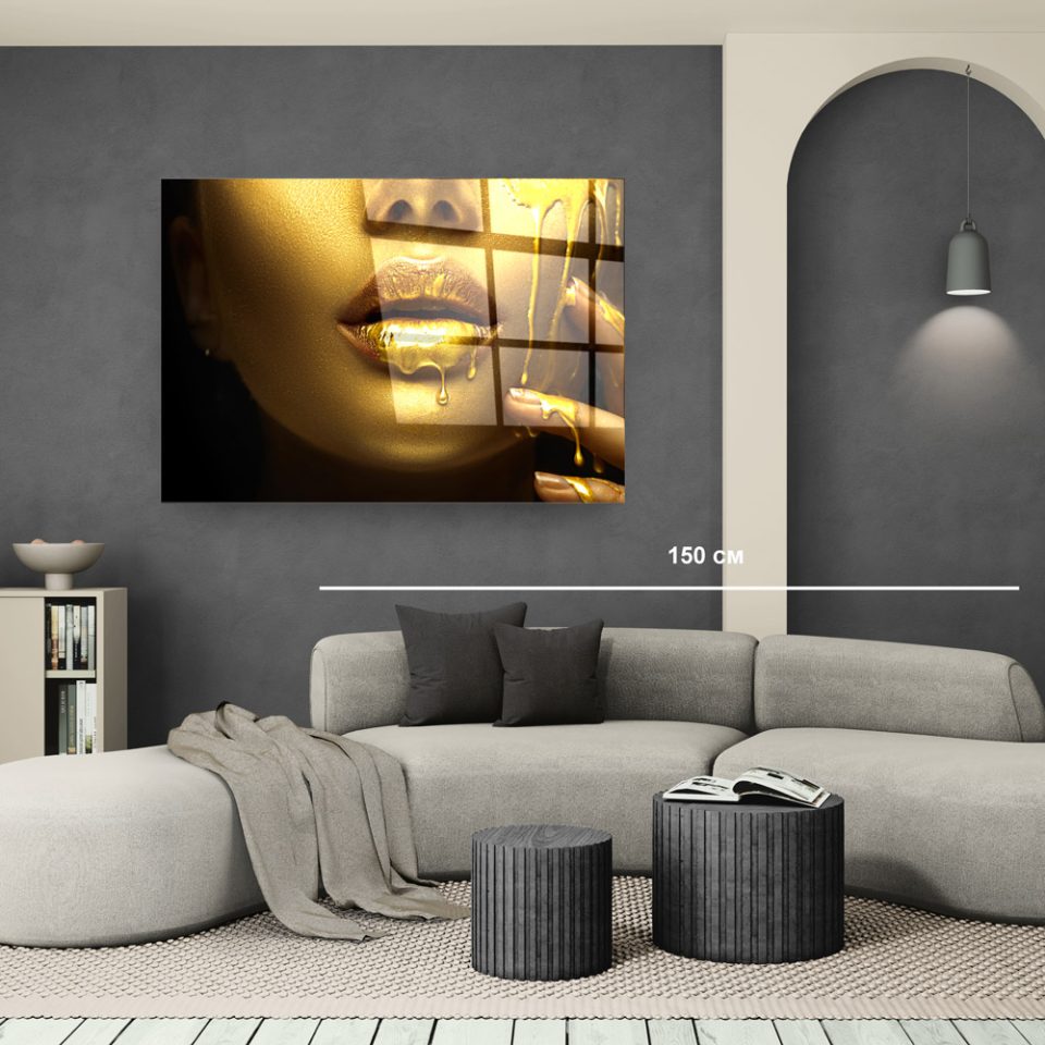 Стъклена картина Gold Sense за хол, спалня или коридор от J Point Home