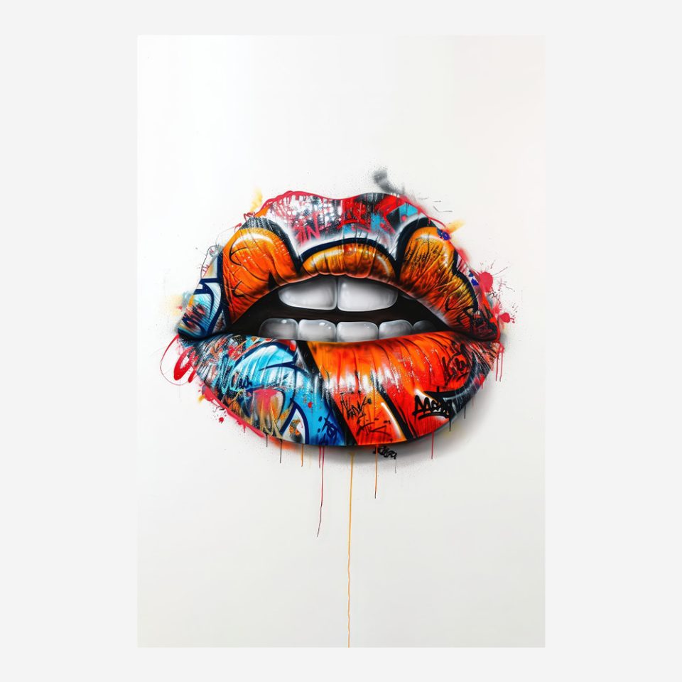 Стъклена картина - Pop Lip